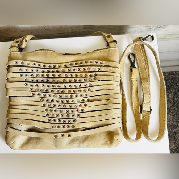 Viola Castellani Handbags - Viola Castellani Crossbody & Shoulder Purse Italy Leather w/Detachable Strap